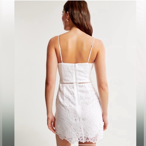 Abercrombie & Fitch White Lace Mini Dress - Picture 3 of 16